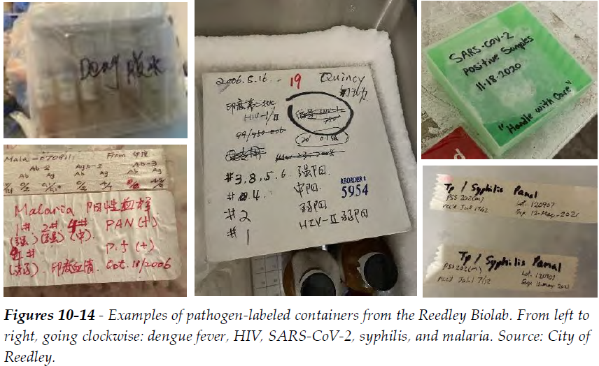 Pathogen labels from Reedley Biolab